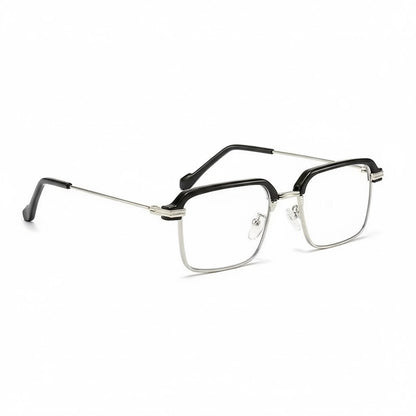 Lunettes Anti-Reflet Photogray – Monture Carrée Noir et Argent