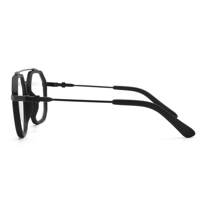Lunettes Photogray Anti-Reflet – Monture Carrée Aviateur Noir Style Urbain
