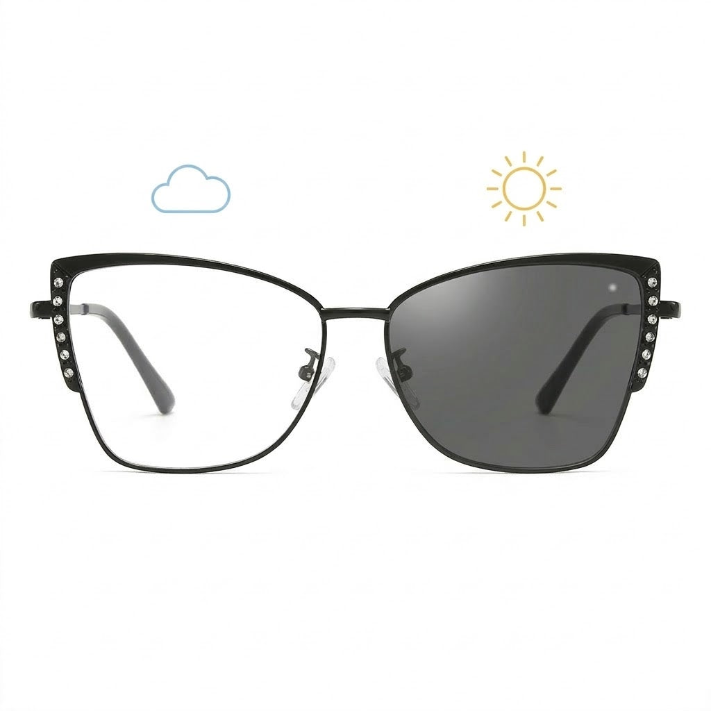 Lunettes Photochromiques – Teinte Automatique - Ligne Féline Ornée