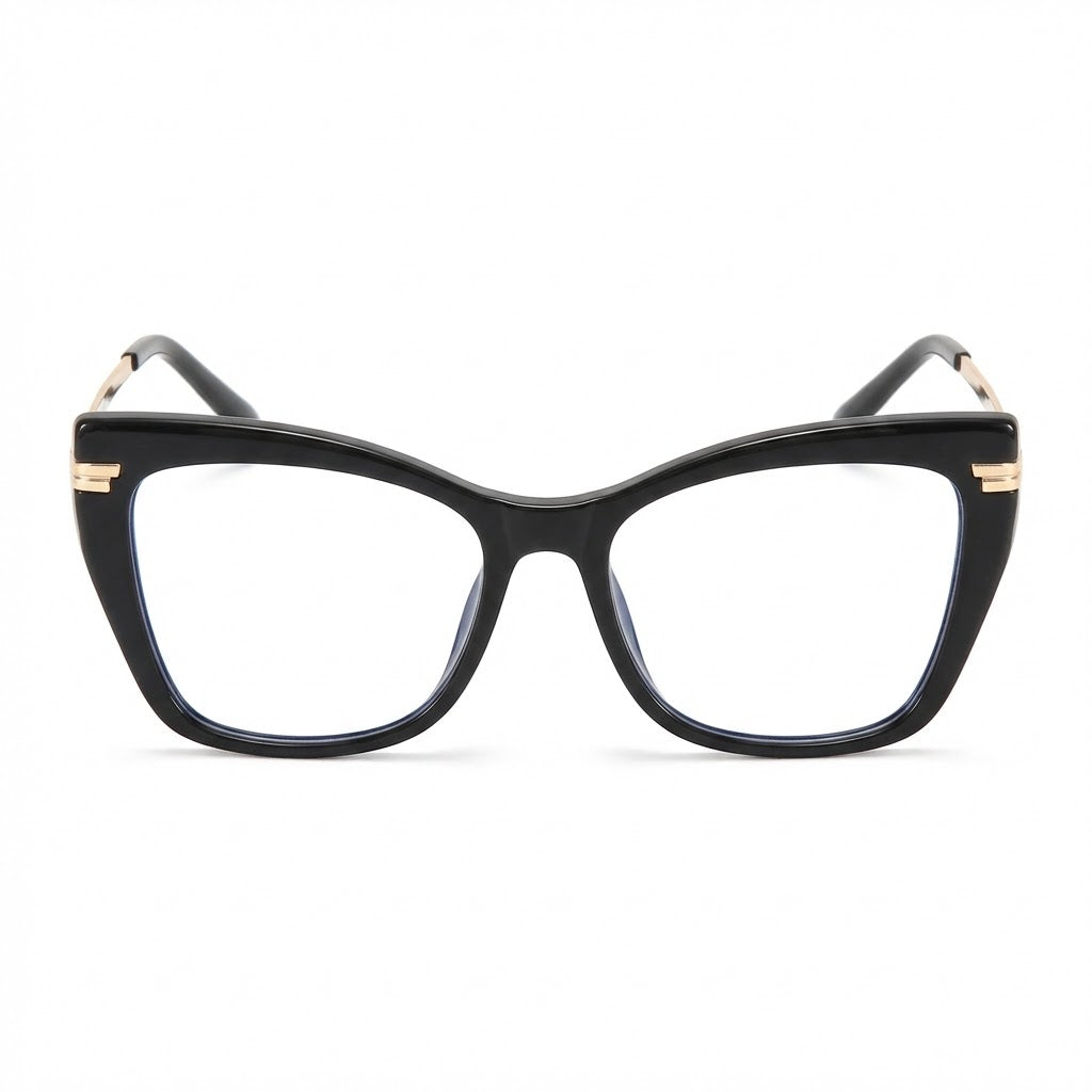 Lunettes Anti-Reflet Photogray – Design Bicolore Noir Doré Raffiné