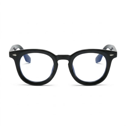 Lunettes Photogray Anti-Reflet – Monture Ronde Noire Épaisse Chic