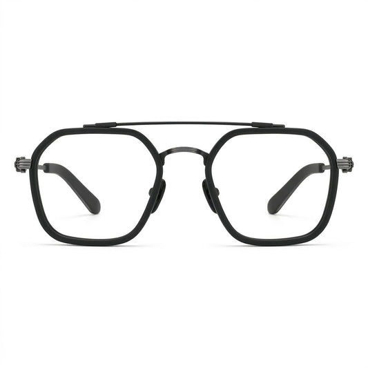 Lunettes Photogray Anti-Reflet – Monture Carrée Aviateur Noir Style Urbain