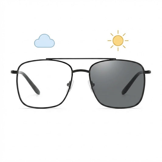 Lunettes Photochromiques – Teinte Automatique - Aviateur Double Pont