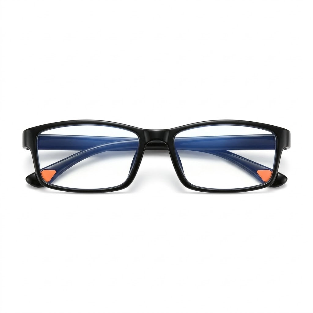 Lunettes Photogray Anti-Reflet – Monture Rectangulaire Noire Petit Visage