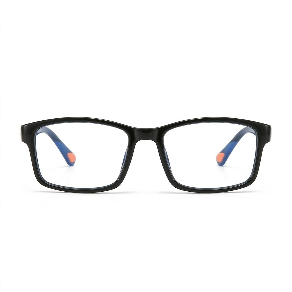 Lunettes Photogray Anti-Reflet – Monture Rectangulaire Noire Petit Visage