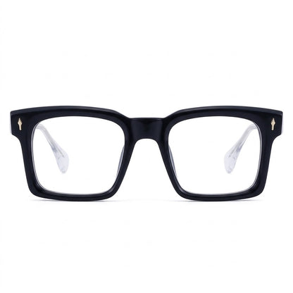 Lunettes Photogray Anti-Reflet – Monture Carrée Noir et Cristal Moderne