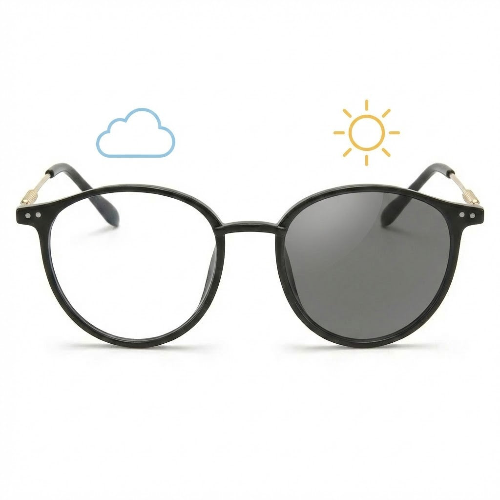 Lunettes Photochromiques – Teinte Automatique - Rond Moderne Léger