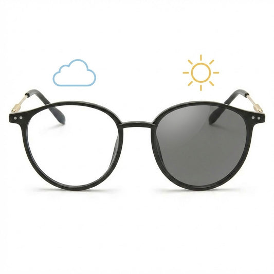 Lunettes Photochromiques – Teinte Automatique - Rond Moderne Léger