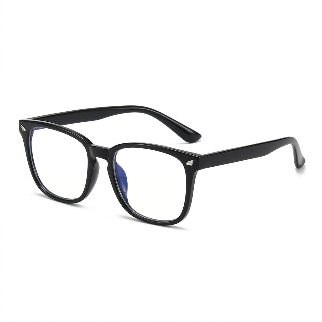 Lunettes Photogray Anti-Reflet – Monture Carrée Noire Design Épuré