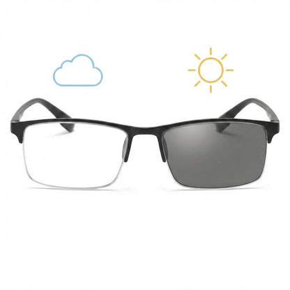 Lunettes Photochromiques – Teinte Automatique - Demi-Monture Minimal