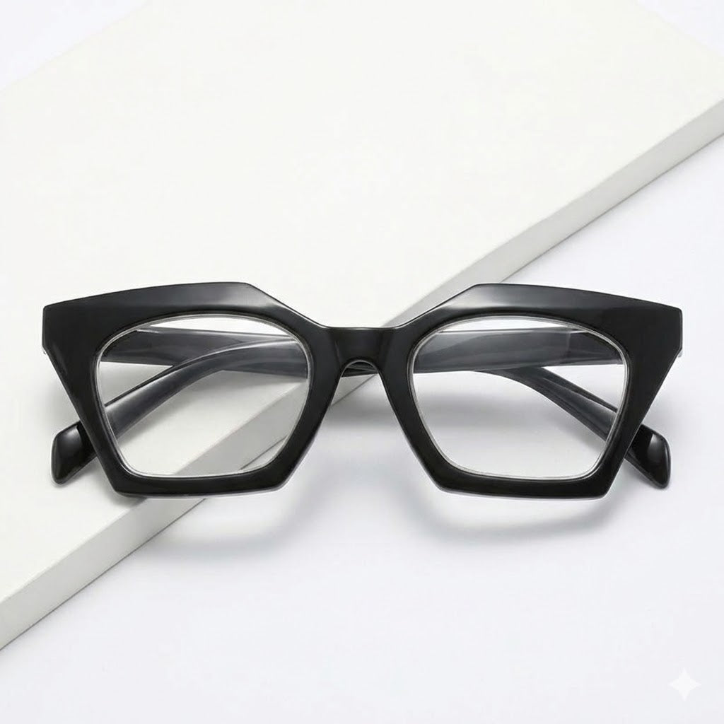 Lunettes Anti-Reflet Photogray – Monture Géométrique Angulaire Style Avant-Garde