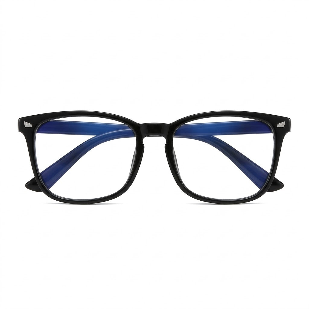 Lunettes Photogray Anti-Reflet – Monture Carrée Noire Design Épuré