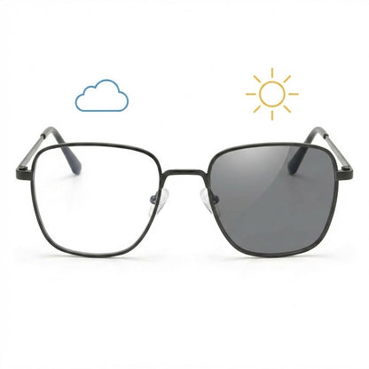 Lunettes Photochromiques – Teinte Automatique - Monture Fine Carrée
