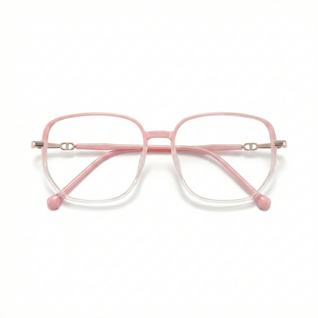Lunettes Photochromiques – Teinte Automatique - Carré Rose Translucide