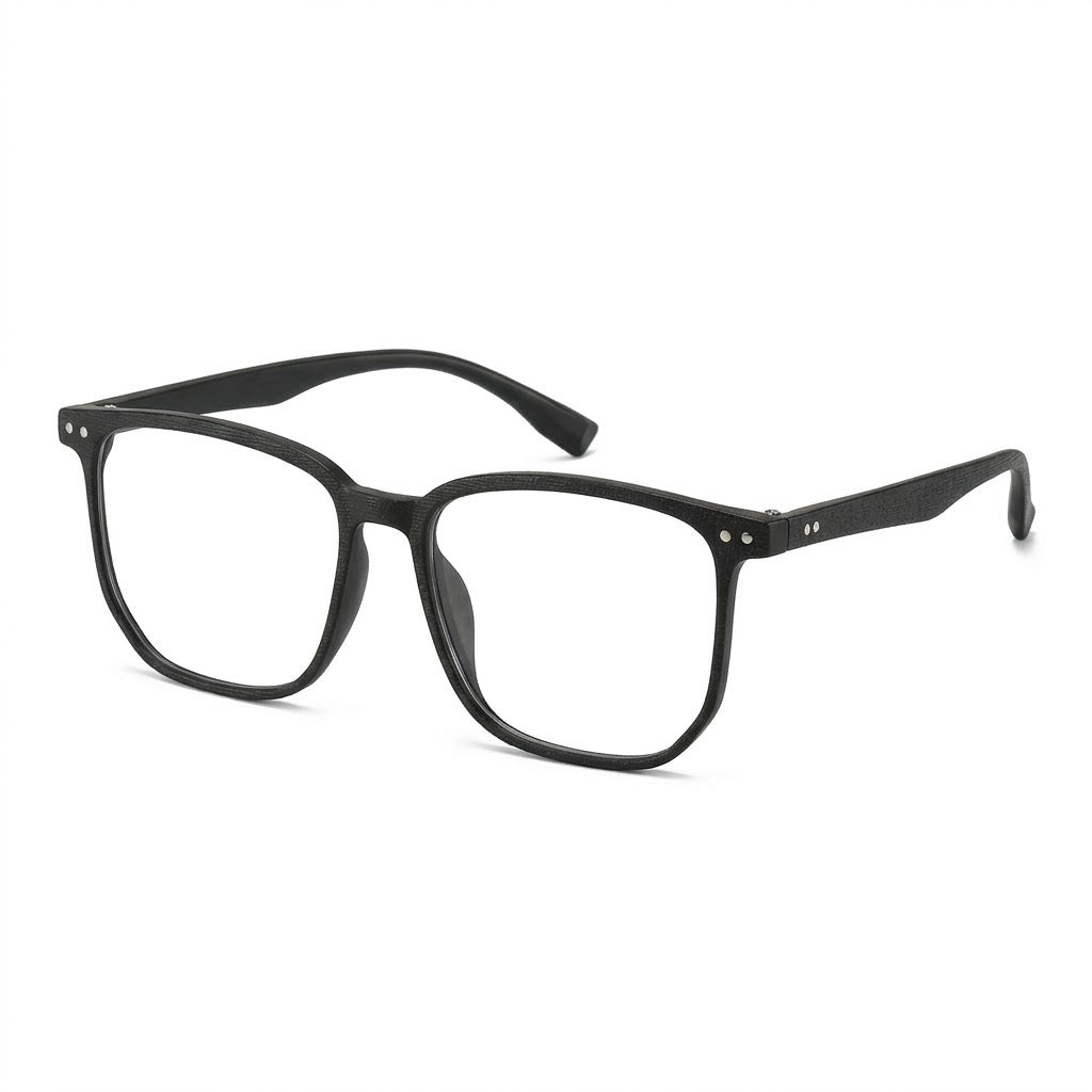 Lunettes Anti-Reflet Photogray – Monture Arrondie Noire Texturée