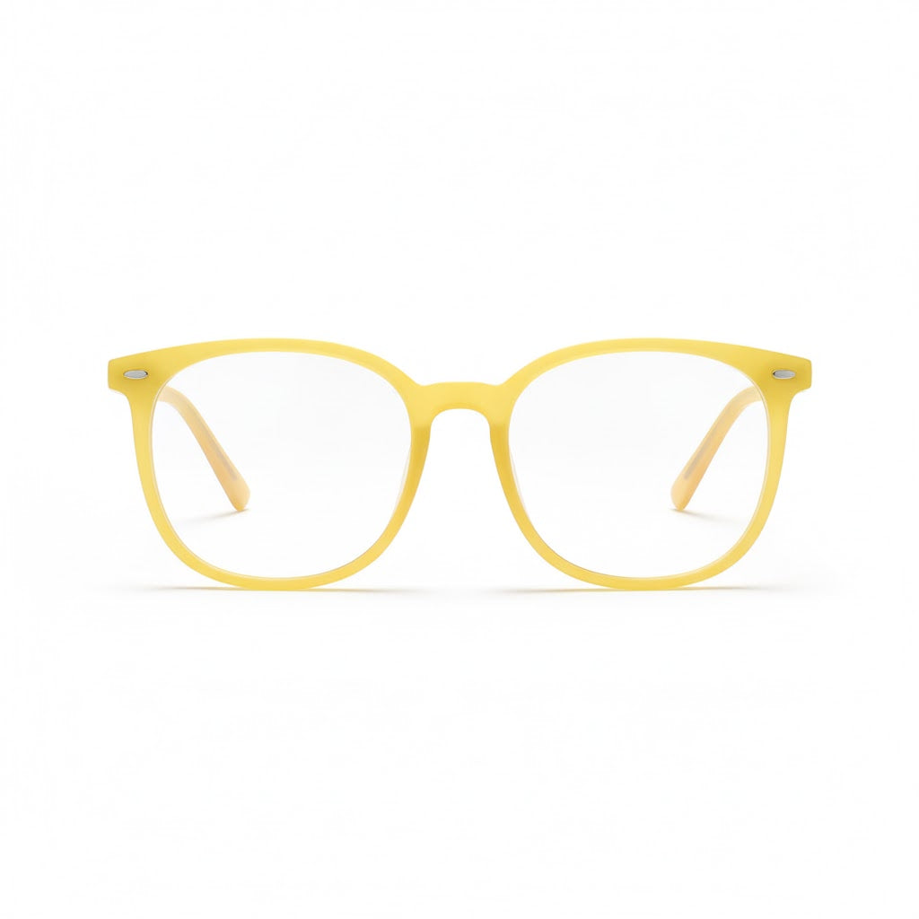 Lunettes Anti-Reflet Photogray – Monture Optique Jaune Pastel