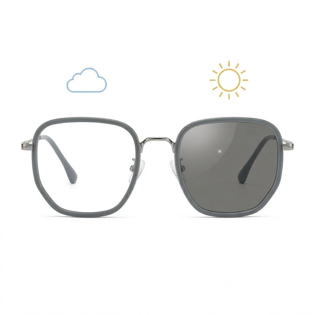 Lunettes Photochromiques – Teinte Automatique - Monture Gris Urbain