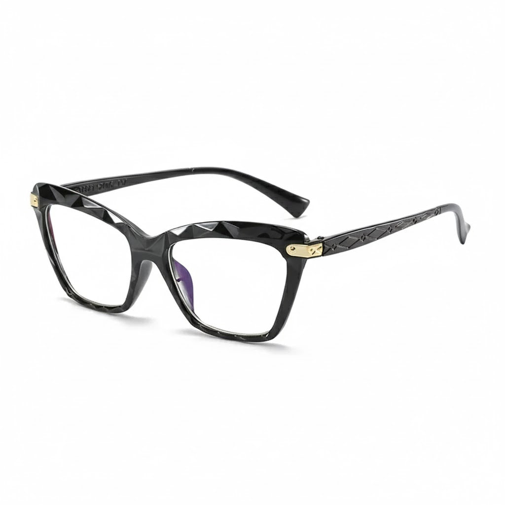 Lunettes Anti-Reflet Photogray – Monture Noire Texturée Look Luxe Moderne